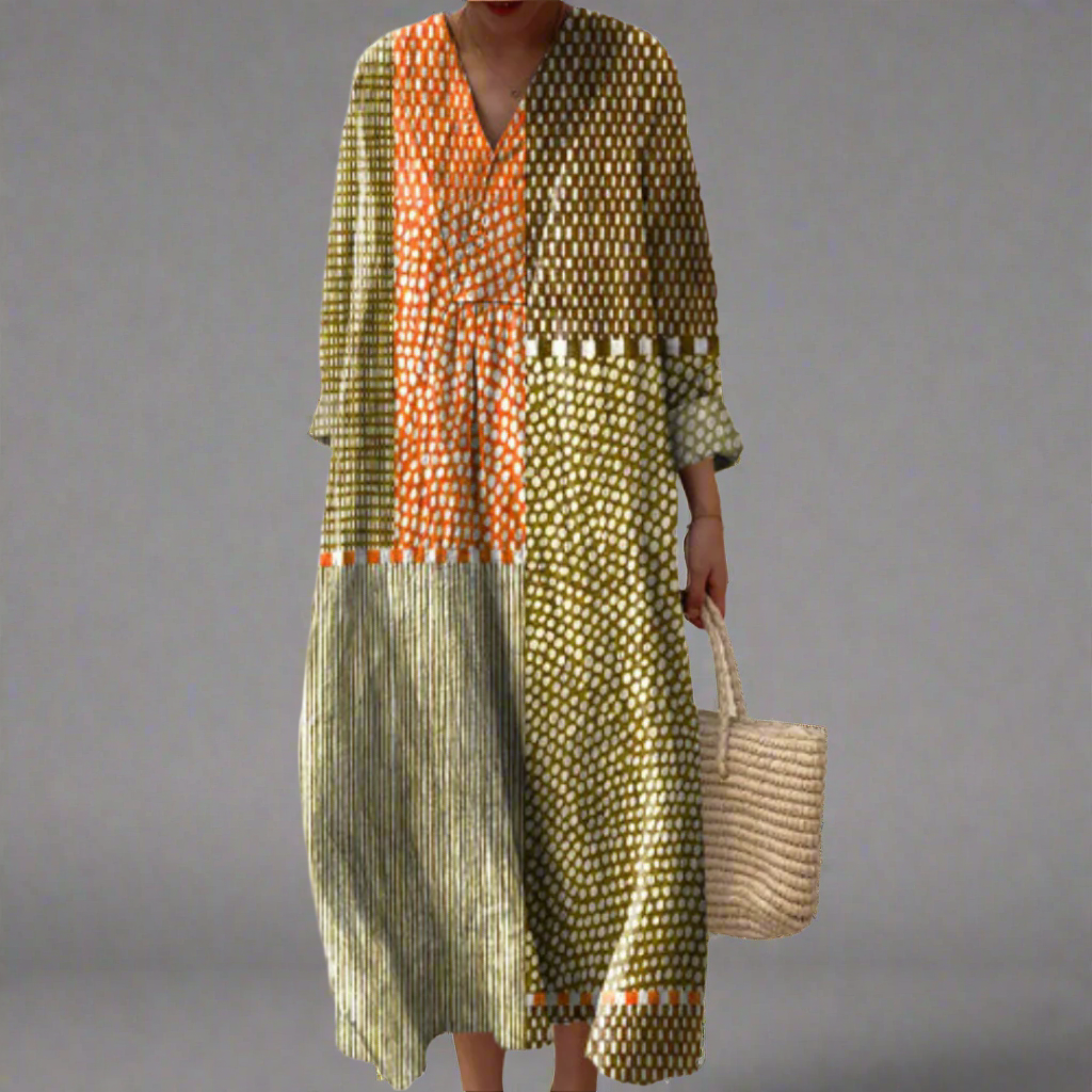 Gia | Women's Geometric Print Midi Dress