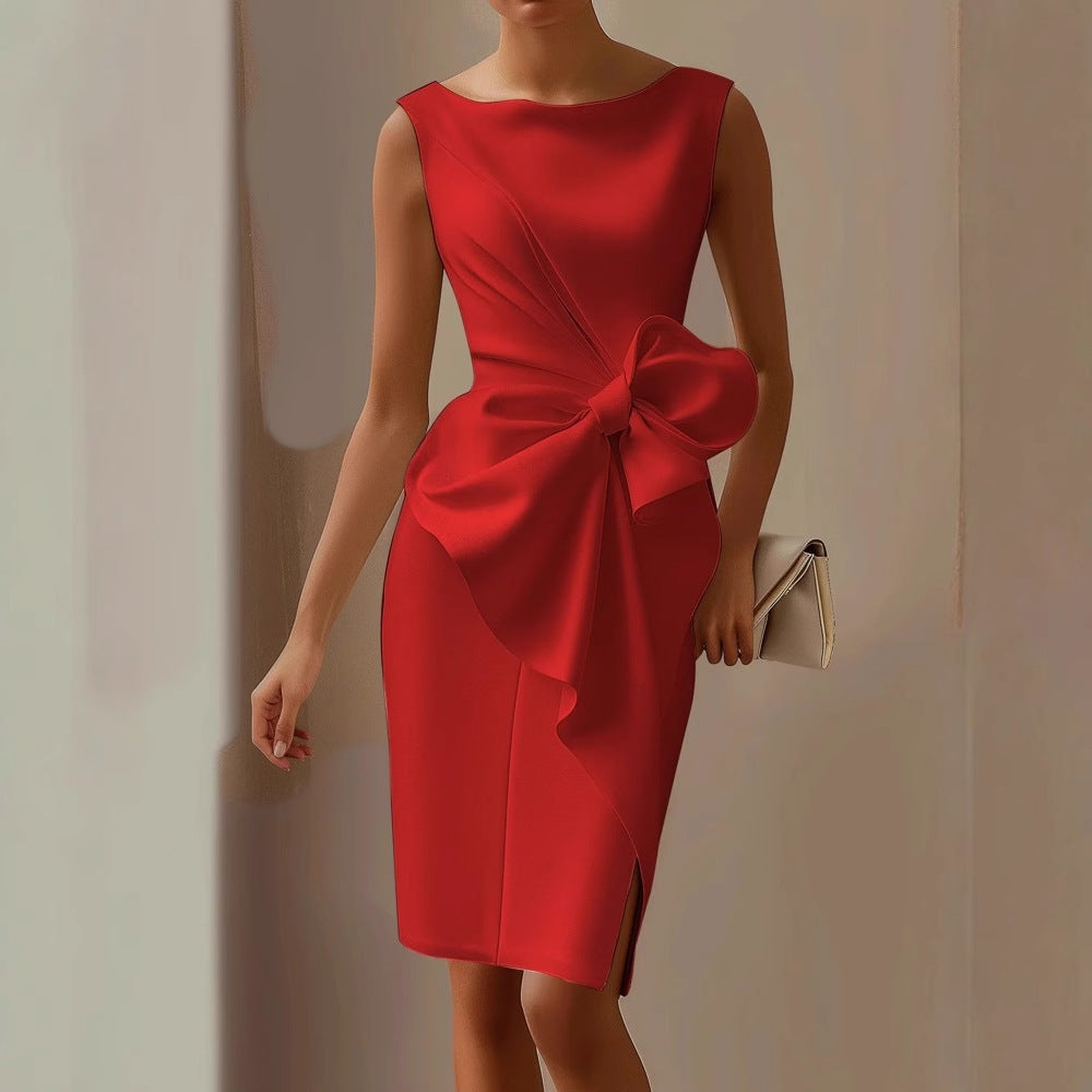 Seraph | Women’s Midi Mother Of Bride Dress Bow