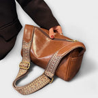Wren | Women's Brown Leather Sling Bag