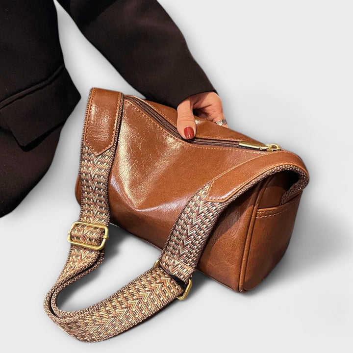 Wren | Women's Brown Leather Sling Bag