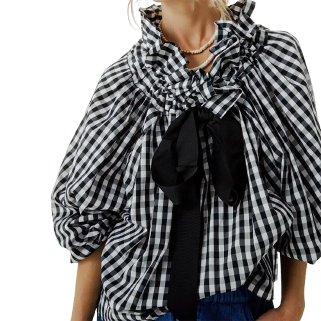 Marlowe | Women's Puffed Sleeve Cotton Blouse Layering Essential