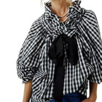 Marlowe | Women's Puffed Sleeve Cotton Blouse Layering Essential