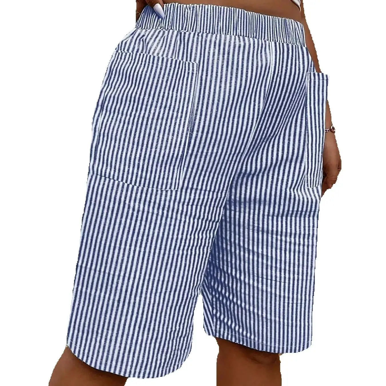Mette | Women's Casual Striped Elastic Waist Trousers