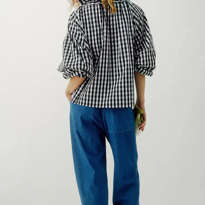 Marlowe | Women's Puffed Sleeve Cotton Blouse Layering Essential