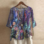 Mette | Women's Vintage Floral Print Blouse