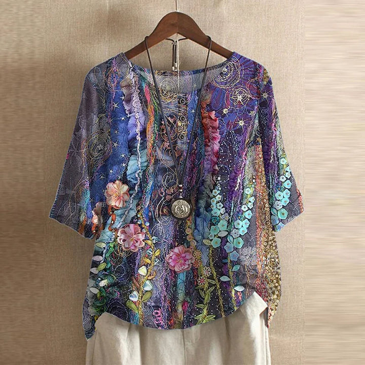 Mette | Women's Vintage Floral Print Blouse