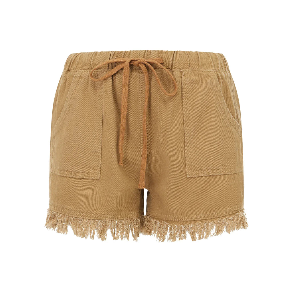 Afton | Women's Frayed Hem Denim Shorts