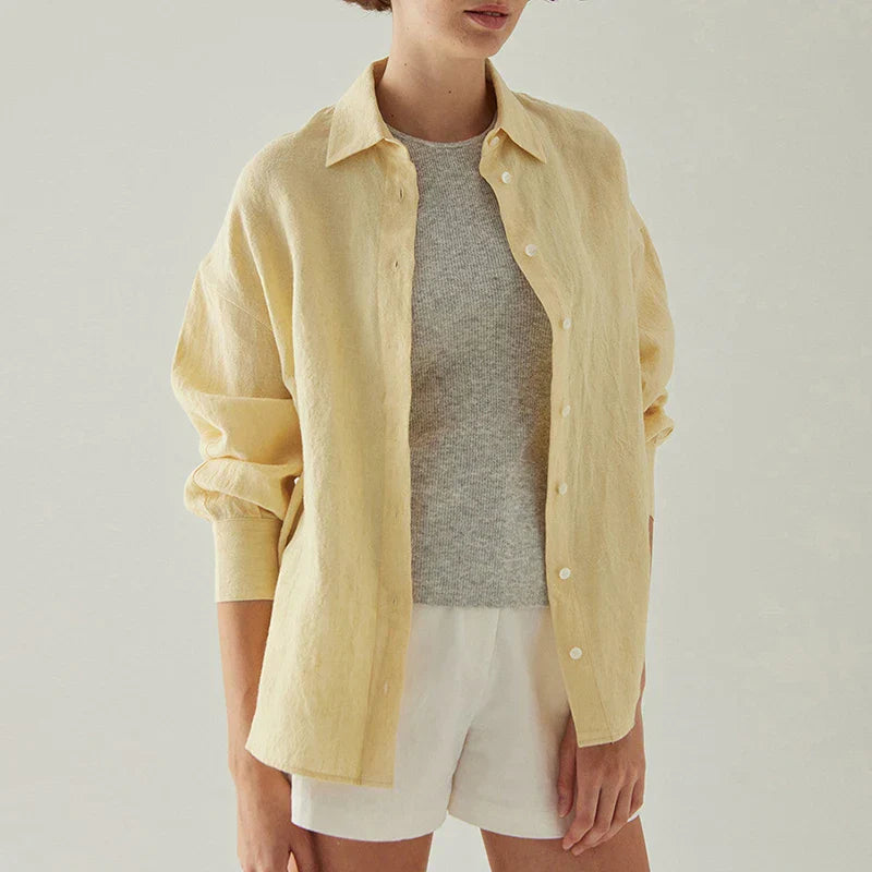 Luna | Women’s Longline Oversized Button Blouse