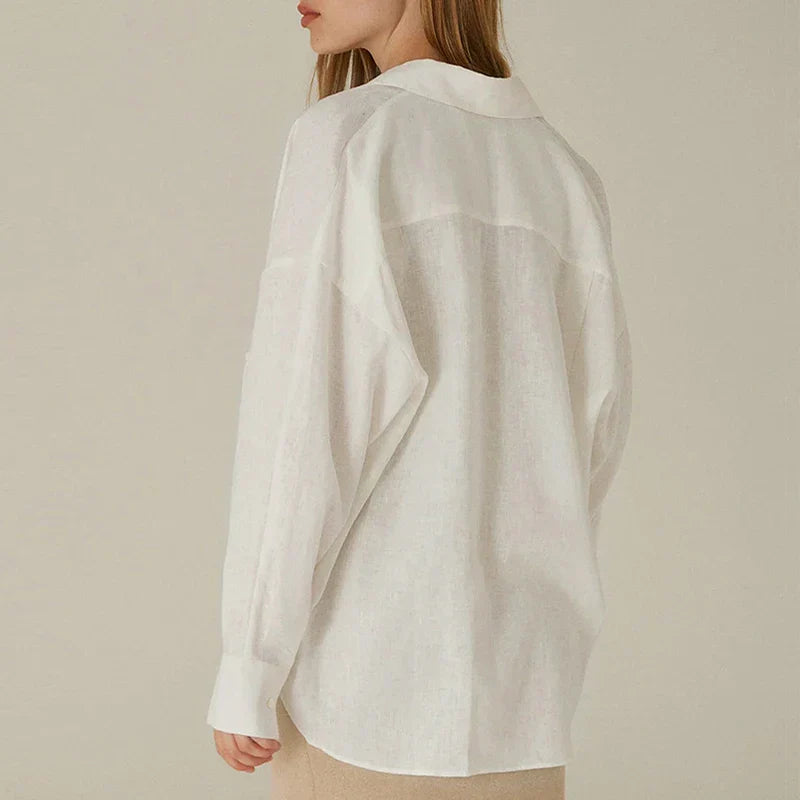Luna | Women’s Longline Oversized Button Blouse