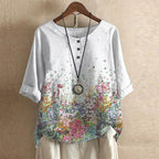 Mette | Women's Vintage Floral Print Blouse