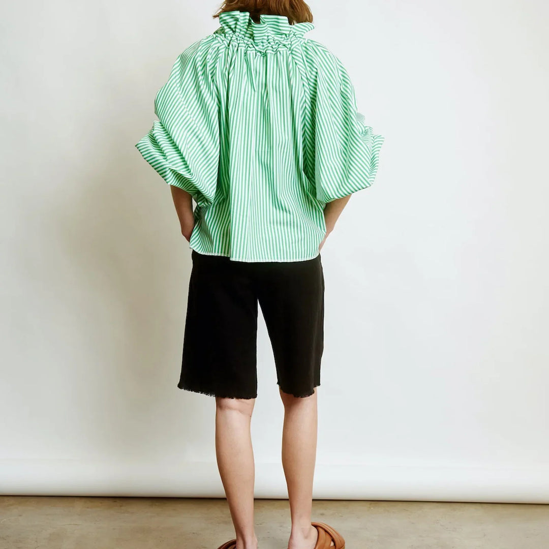 Marlowe | Women's Puffed Sleeve Cotton Blouse Layering Essential
