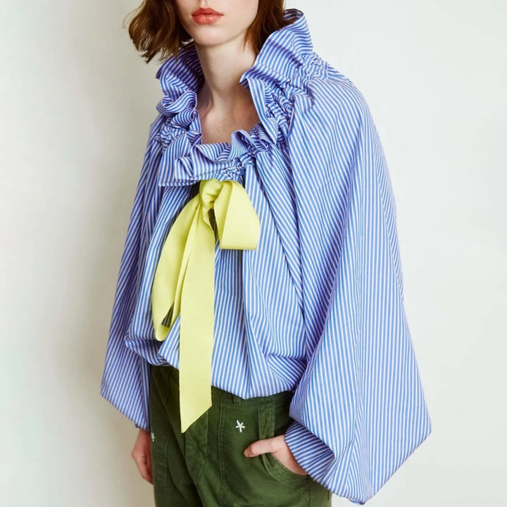 Marlowe | Women's Puffed Sleeve Cotton Blouse Layering Essential