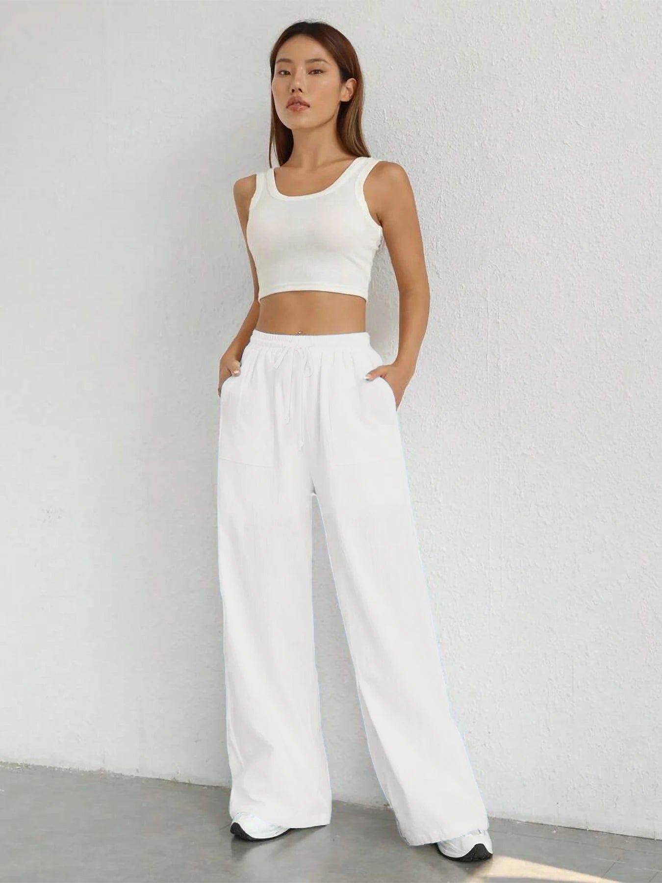 Remi | Women's Oversized High Waist Straight Trousers
