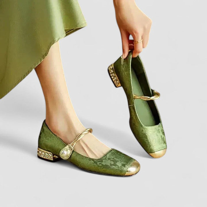 Sienna | Women's Elegant Low Heel Mary Jane Flats Chic