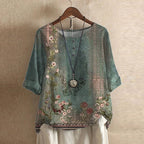 Mette | Women's Vintage Floral Print Blouse