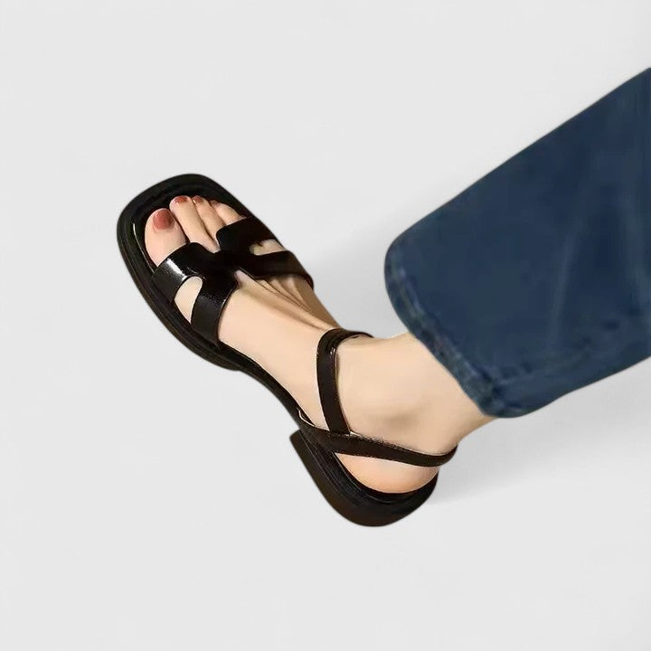 Sanne | Women's Elegant H-Strap Flat Sandals