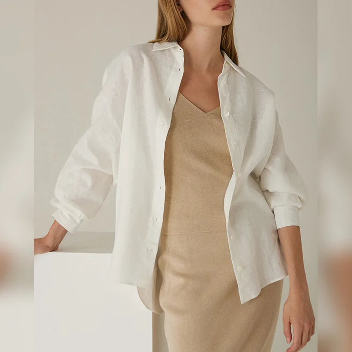 Luna | Women’s Longline Oversized Button Blouse