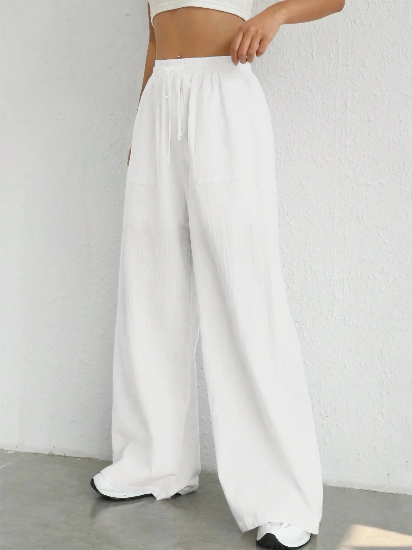 Remi | Women's Oversized High Waist Straight Trousers