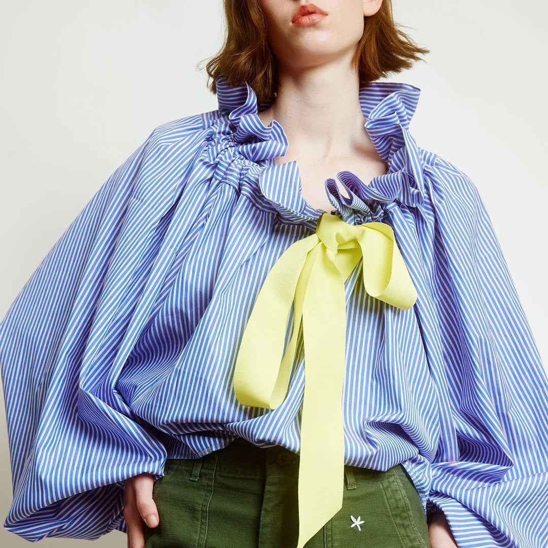 Marlowe | Women's Puffed Sleeve Cotton Blouse Layering Essential