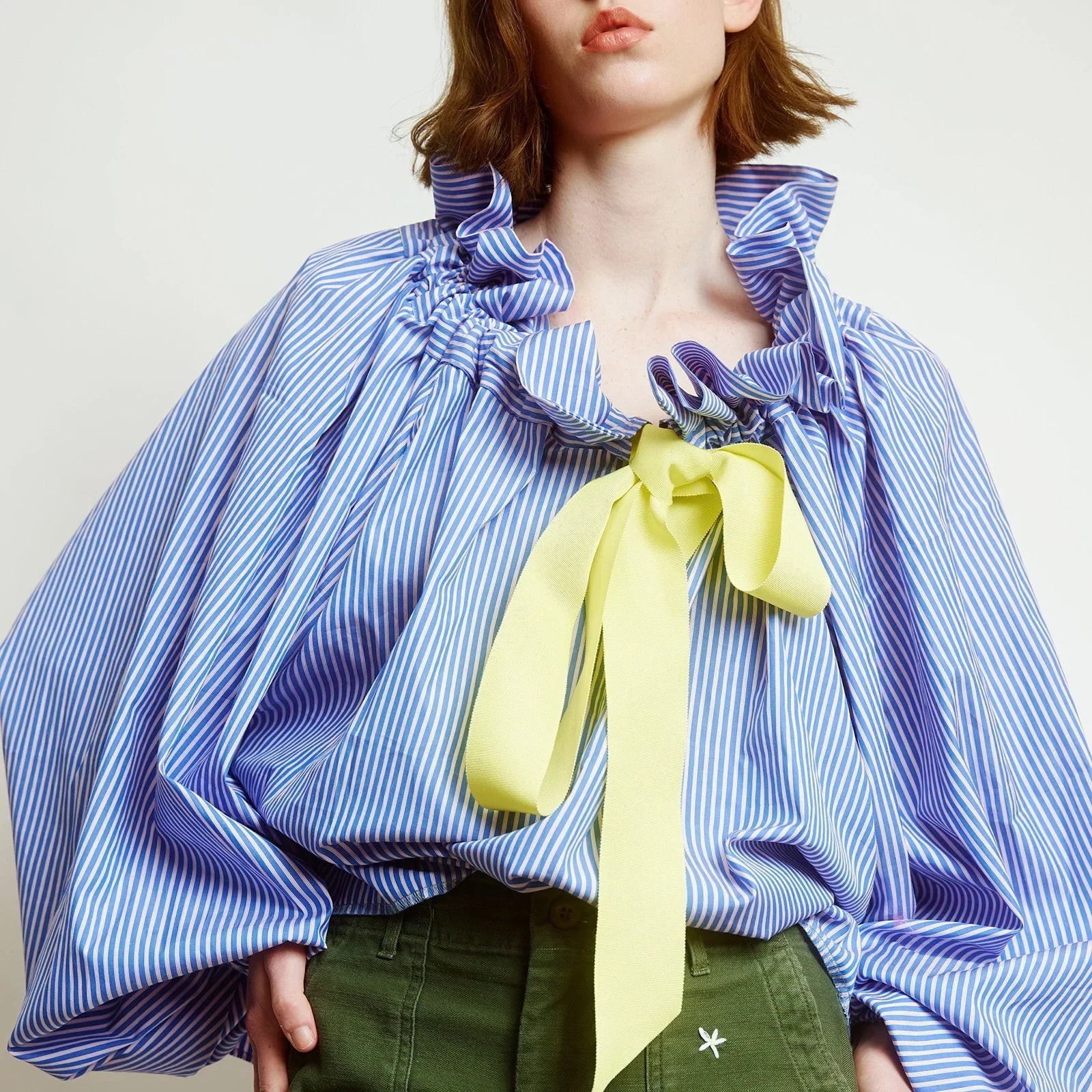 Marlowe | Women's Puffed Sleeve Cotton Blouse Layering Essential