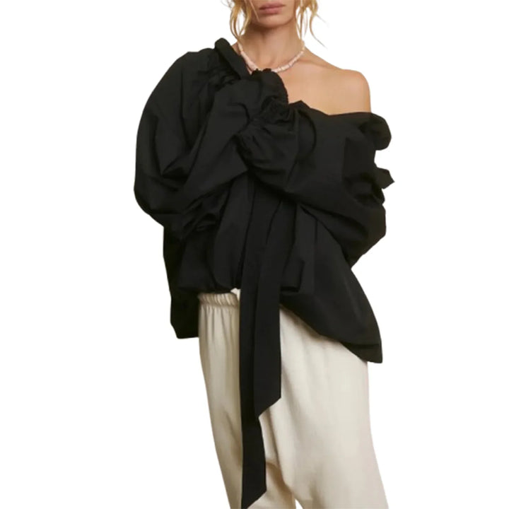 Marlowe | Women's Puffed Sleeve Cotton Blouse Layering Essential