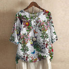 Mette | Women's Vintage Floral Print Blouse
