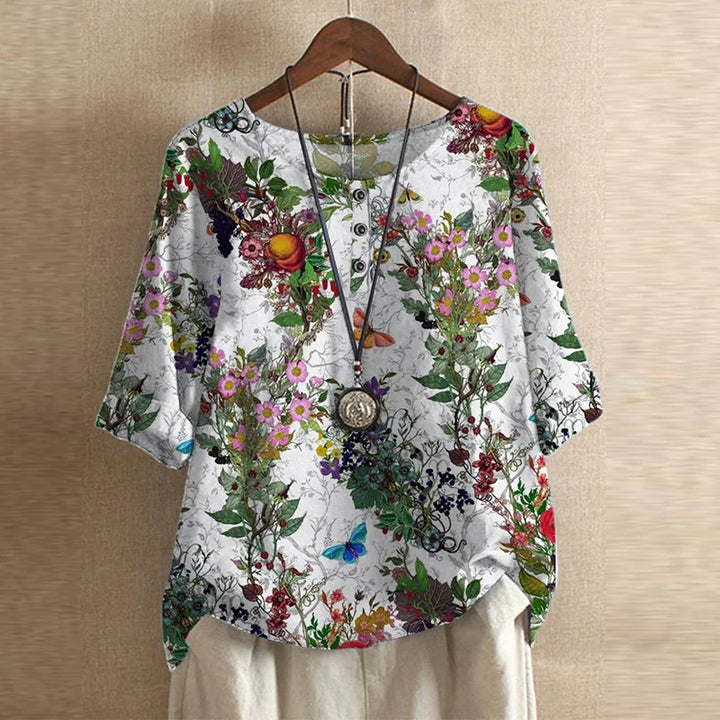 Mette | Women's Vintage Floral Print Blouse