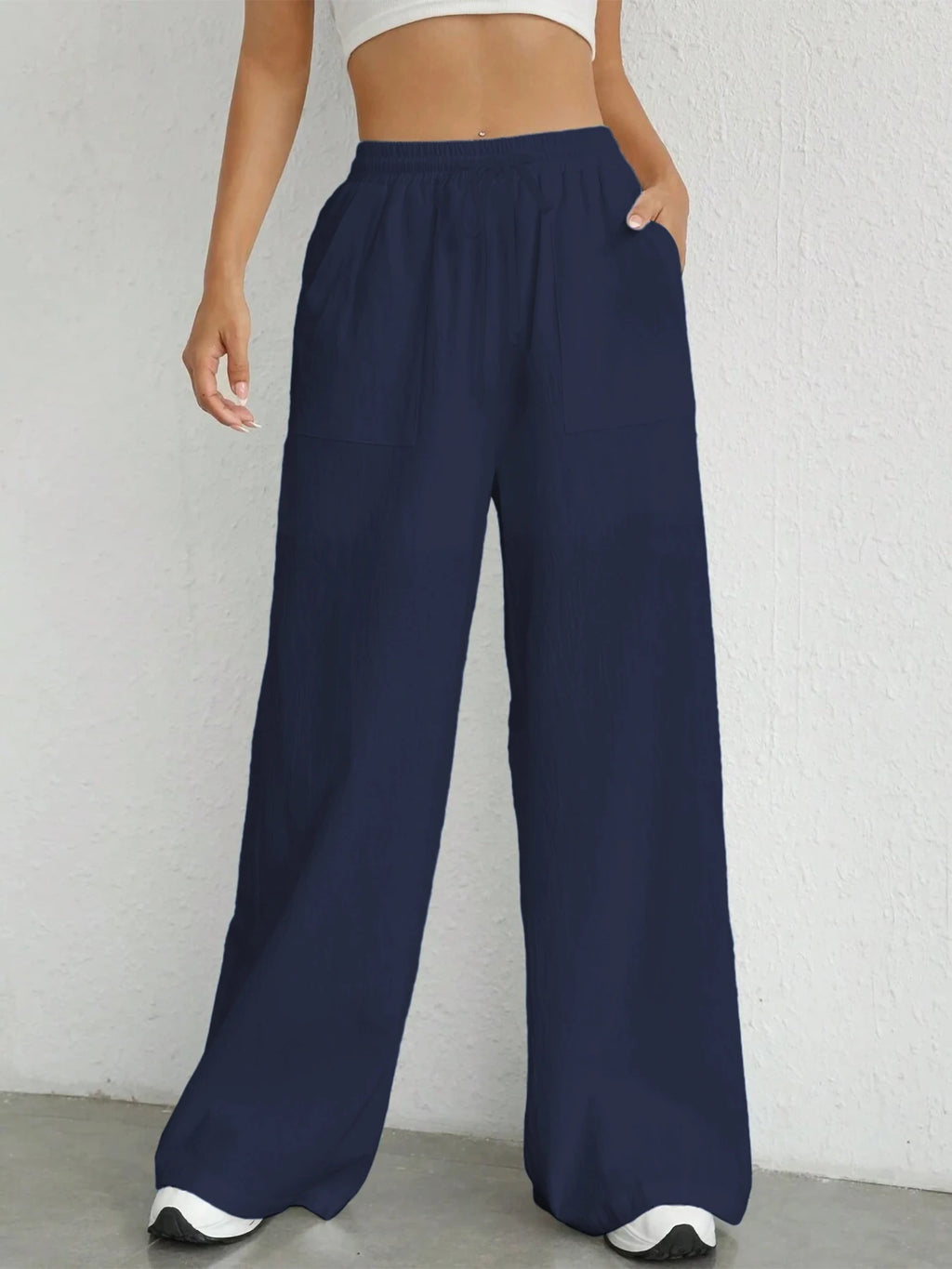 Remi | Women's Oversized High Waist Straight Trousers