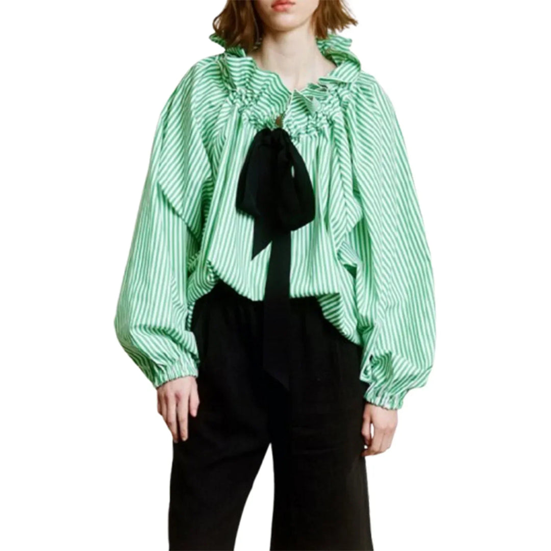 Marlowe | Women's Puffed Sleeve Cotton Blouse Layering Essential