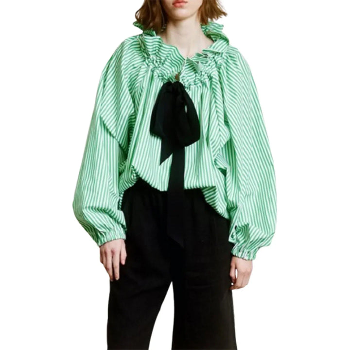 Marlowe | Women's Puffed Sleeve Cotton Blouse Layering Essential