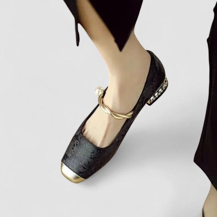 Sienna | Women's Elegant Low Heel Mary Jane Flats Chic