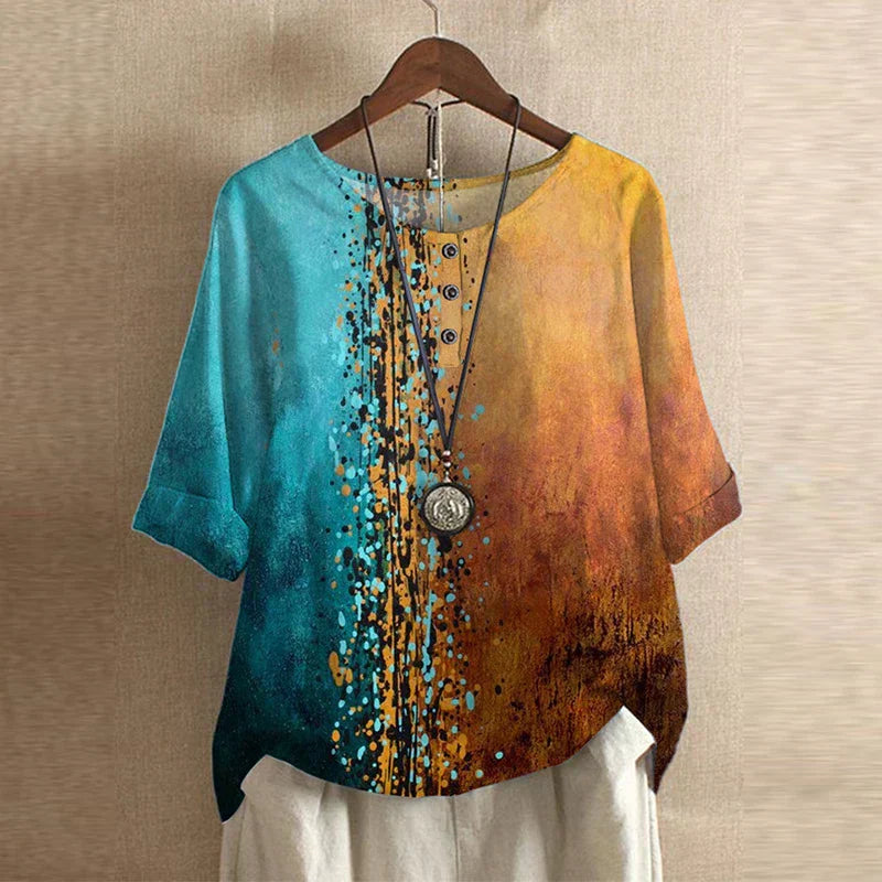 Mette | Women's Vintage Floral Print Blouse