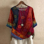Mette | Women's Vintage Floral Print Blouse