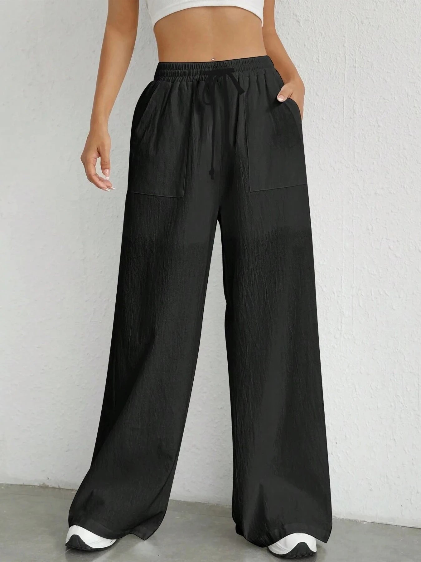 Remi | Women's Oversized High Waist Straight Trousers