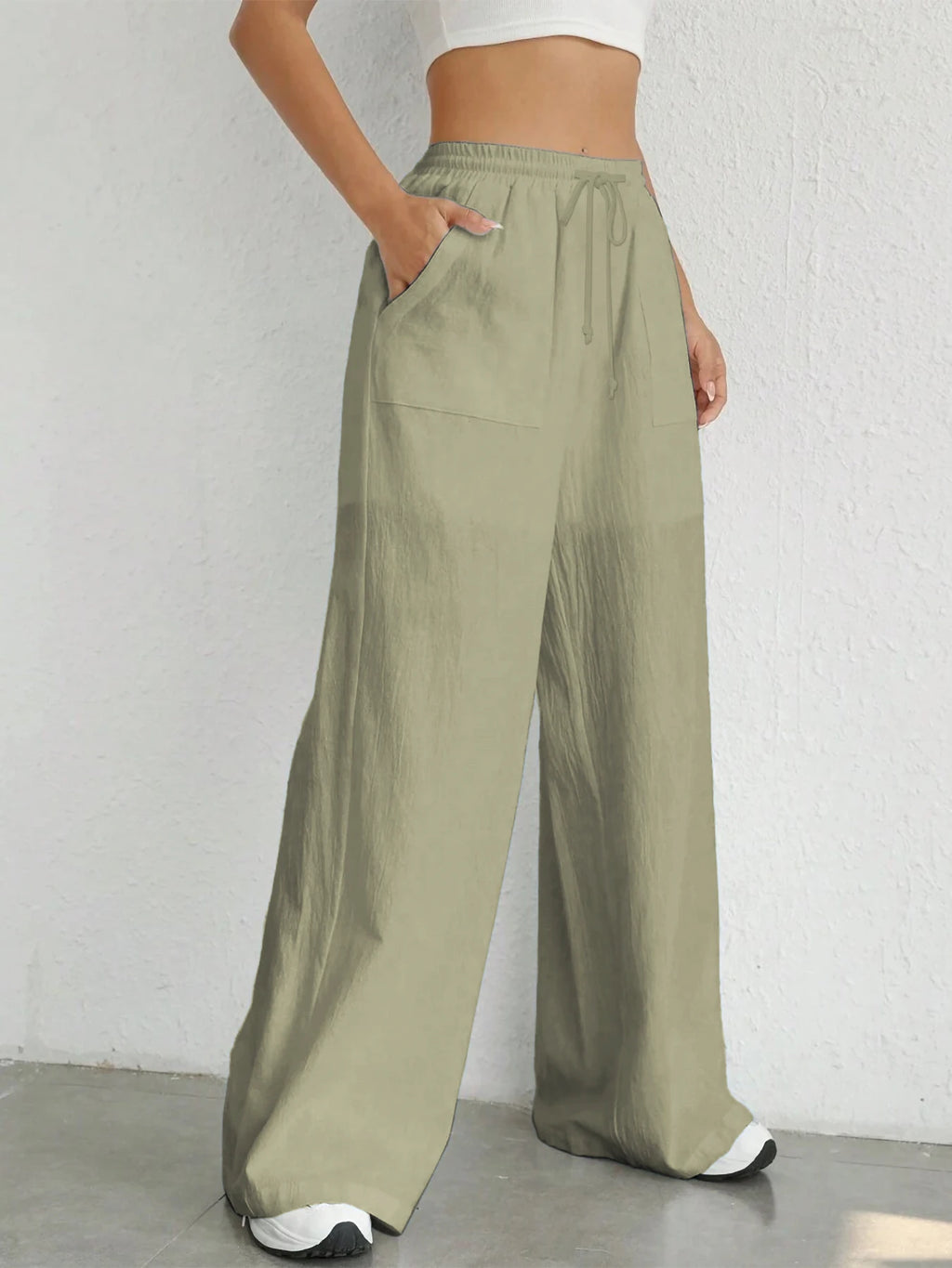 Remi | Women's Oversized High Waist Straight Trousers