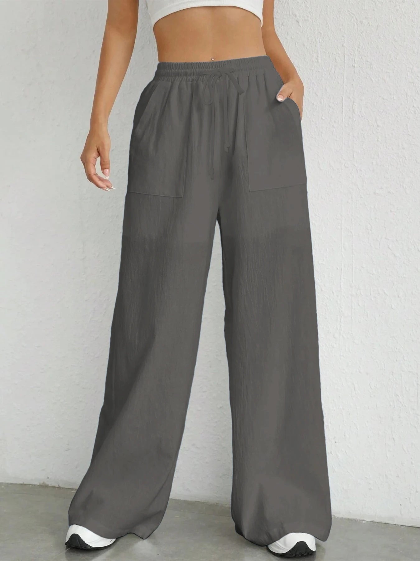 Remi | Women's Oversized High Waist Straight Trousers