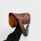 Wren | Women's Brown Leather Sling Bag