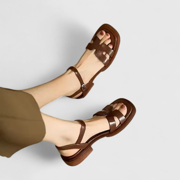 Sanne | Women's Elegant H-Strap Flat Sandals