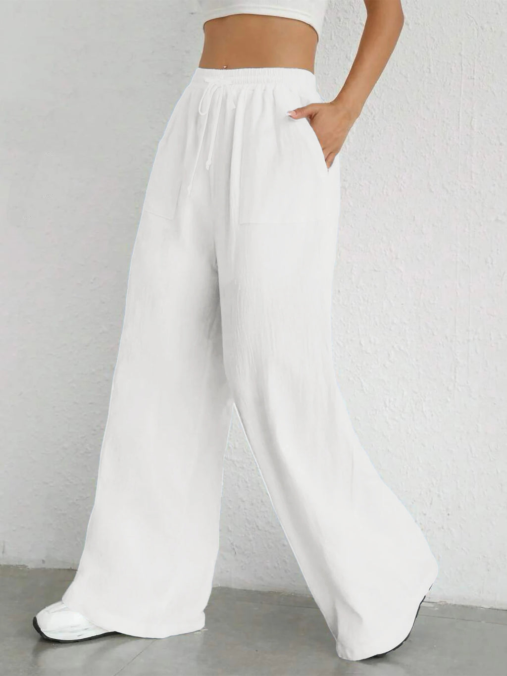 Remi | Women's Oversized High Waist Straight Trousers