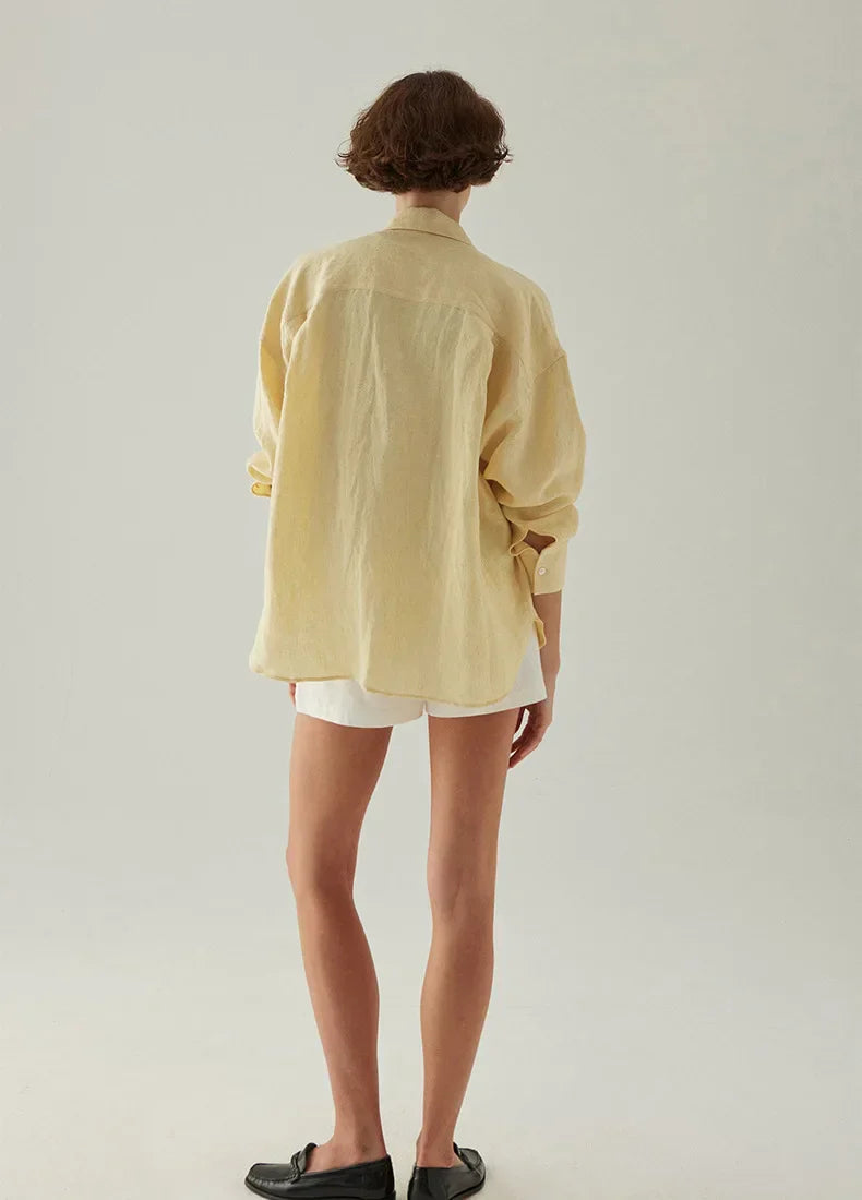 Luna | Women’s Longline Oversized Button Blouse