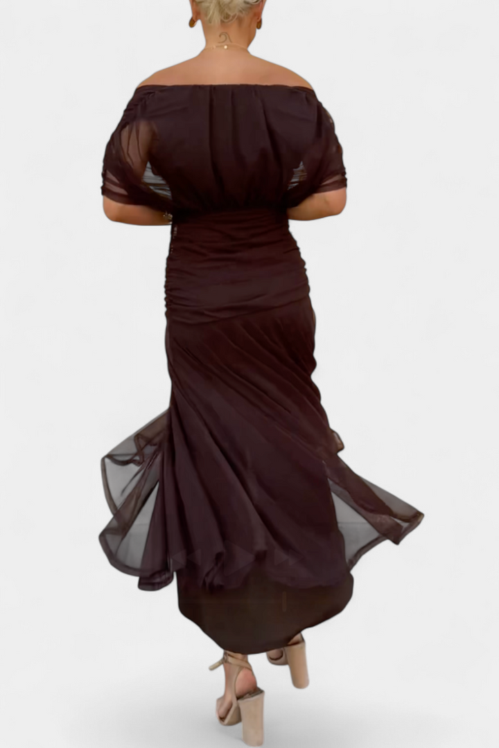 Jolene | Women's Floral Off-Shoulder Midi Dress