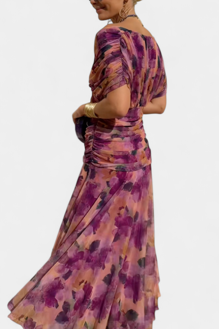 Jolene | Women's Floral Off-Shoulder Midi Dress