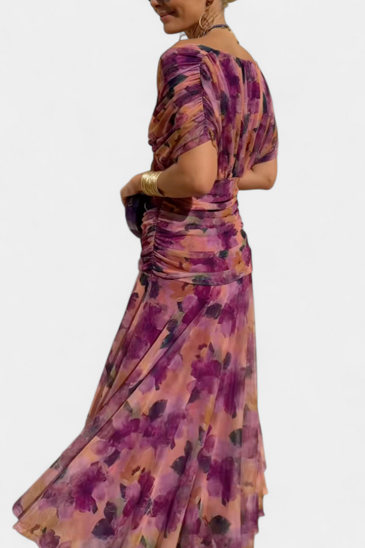 Jolene | Women's Floral Off-Shoulder Midi Dress
