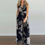 Remi | Women's Casual Backless Wide Leg Jumpsuit