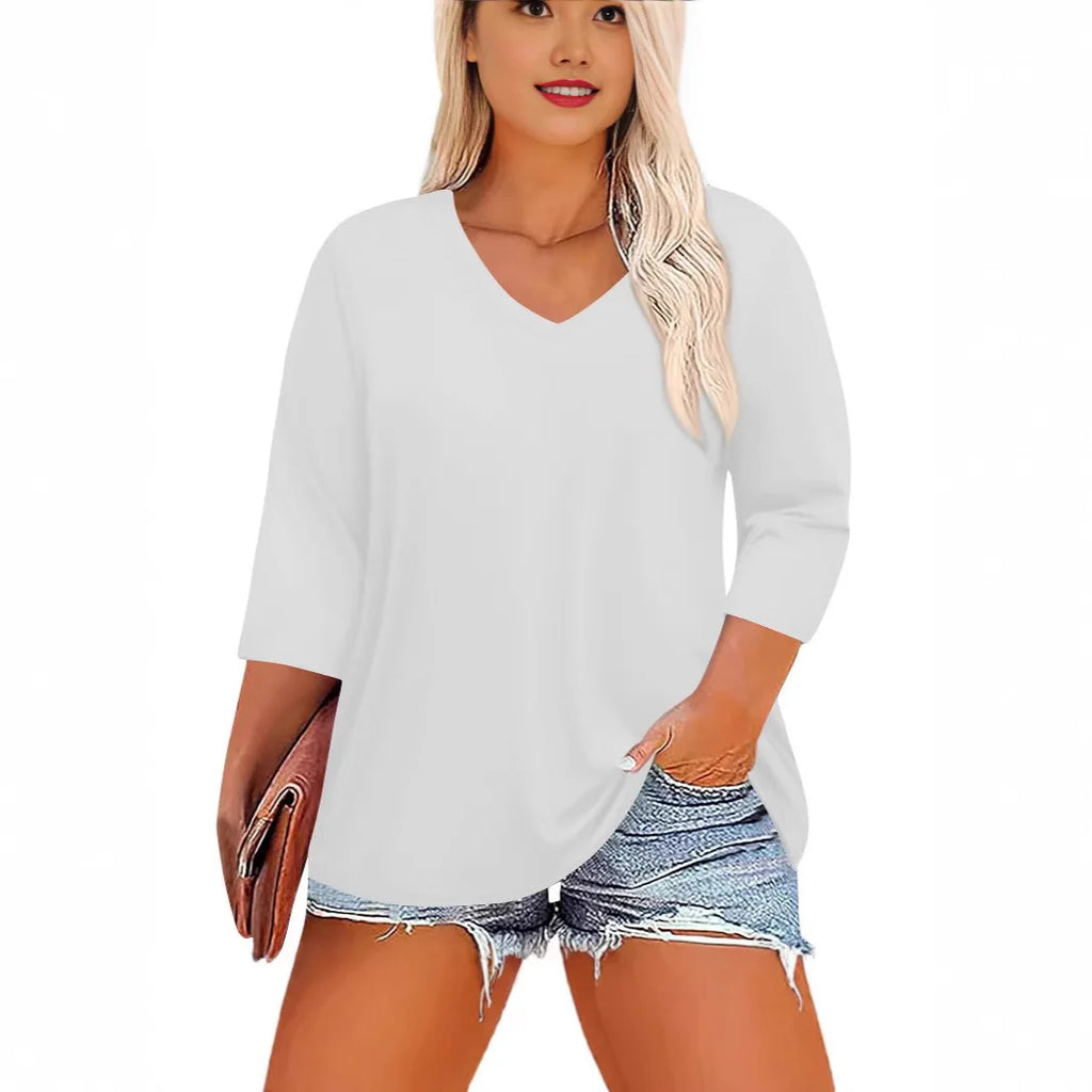 Sutton | Women's V-Neck Sleeve Plus Size shirt