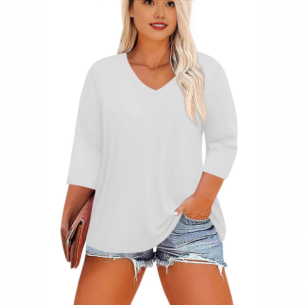 Sutton | Women's V-Neck Sleeve Plus Size shirt
