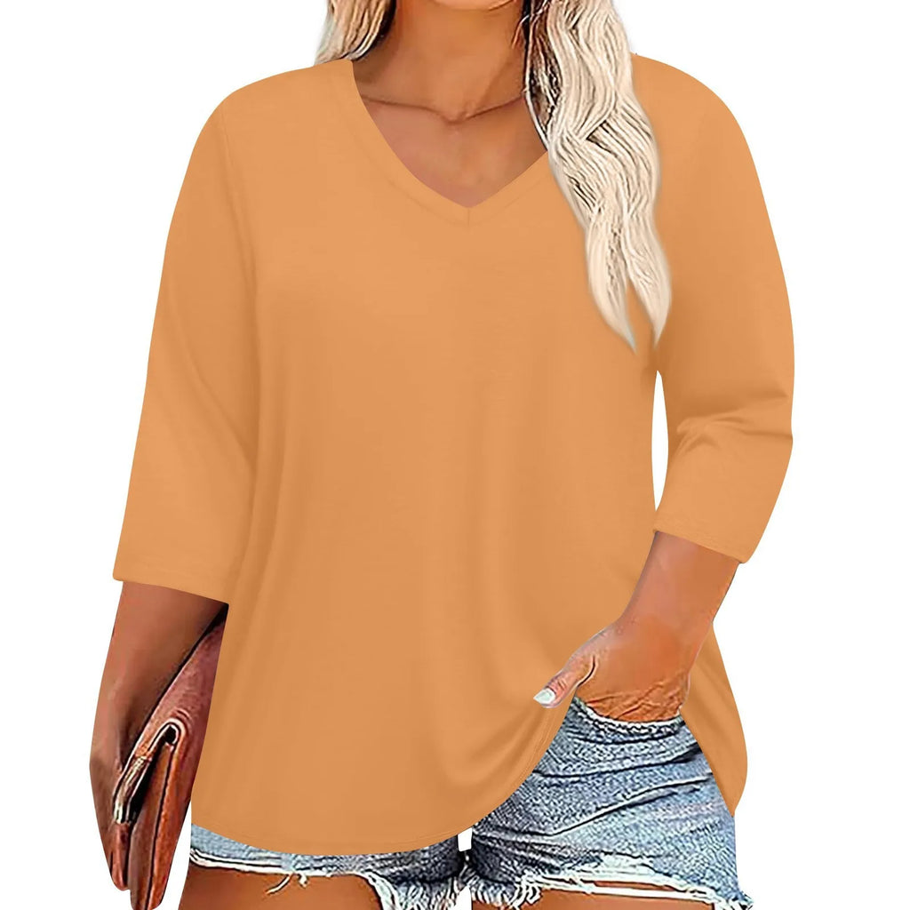 Sutton | Women's V-Neck Sleeve Plus Size shirt