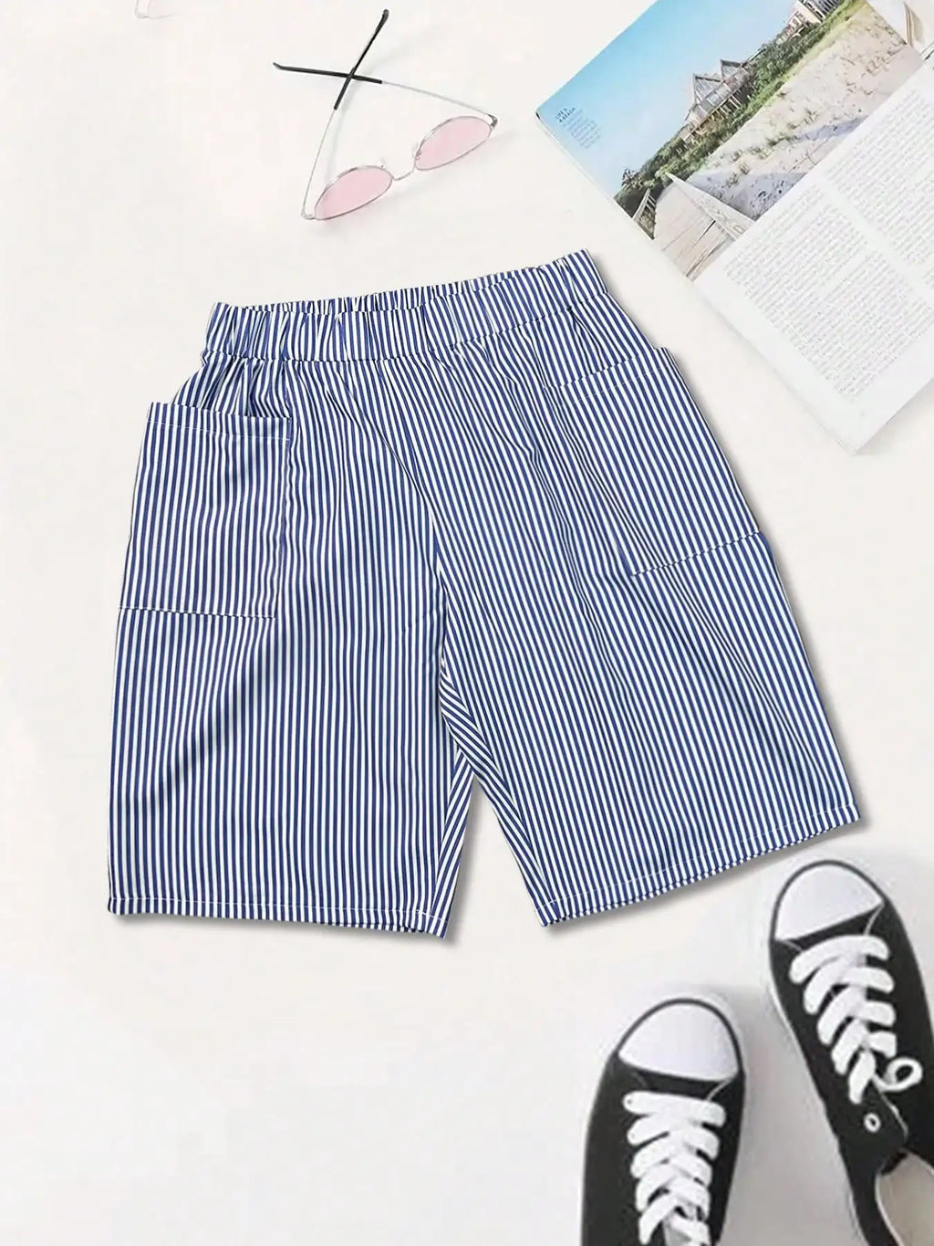 Mette | Women's Casual Striped Elastic Waist Trousers