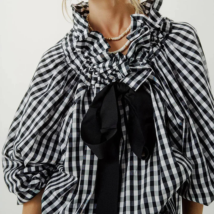Marlowe | Women's Puffed Sleeve Cotton Blouse Layering Essential