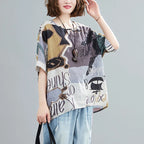Mette | Women's Colourblock Striped Batwing Sleeve Top